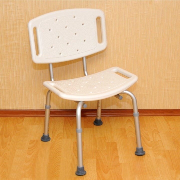 Стульчик со спинкой для ванной комнаты Мега-Оптим Lk 4011 Стульчик со спинкой для ванной комнаты Мега-Оптим Lk 4011